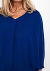 Fransa V-Neckline Textured Top, Royal Blue