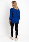 Fransa V-Neckline Textured Top, Royal Blue