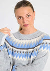 Freequent Mayfair Fairisle Jumper, Grey