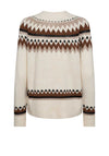 Freequent Mayfair Fairisle Jumper, Cream