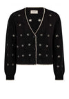 Freequent Stokke Flower Cardigan, Black