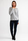 Freequent Clavra Round Neck Knit Jumper, Light Grey