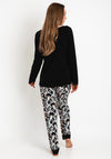 The Serafina Collection Paisley Print Long Sleeve Pyjama Set, Black