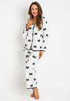 Serafina Collection Bow Print Pyjama Set, White and Black