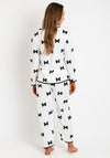 Serafina Collection Bow Print Pyjama Set, White and Black