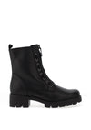 Gabor Leather Zip Front Military Boots, Black