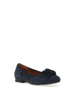 Gabor Suede Leather Bow Pumps, Dark Blue