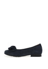 Gabor Suede Leather Bow Pumps, Dark Blue