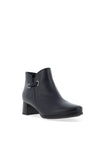 Gabor Loop Detail Heeled Ankle Boots, Navy