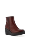 Gabor Wedge Heel Ankle Boots, Wine