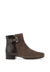 Gabor Buckle Detail Ankle Boots, Brown