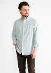 Gant Oxford Banker Stripe Shirt, Deep Forest Green