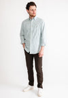 Gant Oxford Banker Stripe Shirt, Deep Forest Green