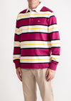 Gant Multi Stripe Heavy Rugger Polo Shirt, Beautyberry Purple