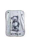 Sheelin Soft Fleece Teddy Baby Blanket, Grey