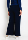 Georgedé Elasticated Waist Wide Leg Jersey Trouser, Navy