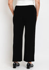 Georgedé Elasticated Waist Wide Leg Jersey Trouser, Noir