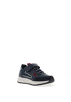 Geox Boys Briezee J36GMA Velcro Strap Trainers, Navy