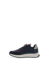 Geox Boys Briezee J36GMA Velcro Strap Trainers, Navy