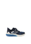 Geox Boys Ciberdron Mesh Light Up Trainer, Navy