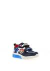 Geox Boys Ciberdron J46LBI Character Velcro Trainers, Navy