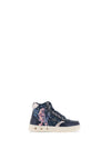 Geox Girl Skylin Elsa High Top Light Up Trainer, Navy