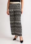 Gerry Weber Chevron Knit Wide Leg Trousers, Black