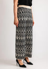 Gerry Weber Chevron Knit Wide Leg Trousers, Black