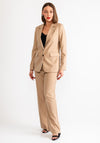 Gerry Weber Pinstripe Single Breasted Blazer, Camel