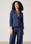 Gerry Weber Pinstripe Leopard Contrast Blazer, Blue