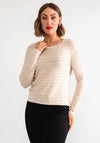 Goa Goa Pearl Embellished Sweater, Beige