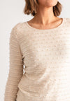 Goa Goa Pearl Embellished Sweater, Beige