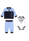 Guess Baby Boy 3 Piece Tracksuit, Light Blue