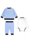 Guess Baby Boy 3 Piece Tracksuit, Light Blue