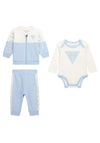 Guess Baby Boy Three Piece Tracksuit, Blue