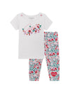 Guess Baby Girl Floral Legging and Tee Set, White Multi