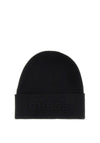 Guess Embossed Ribbed Beanie, Black