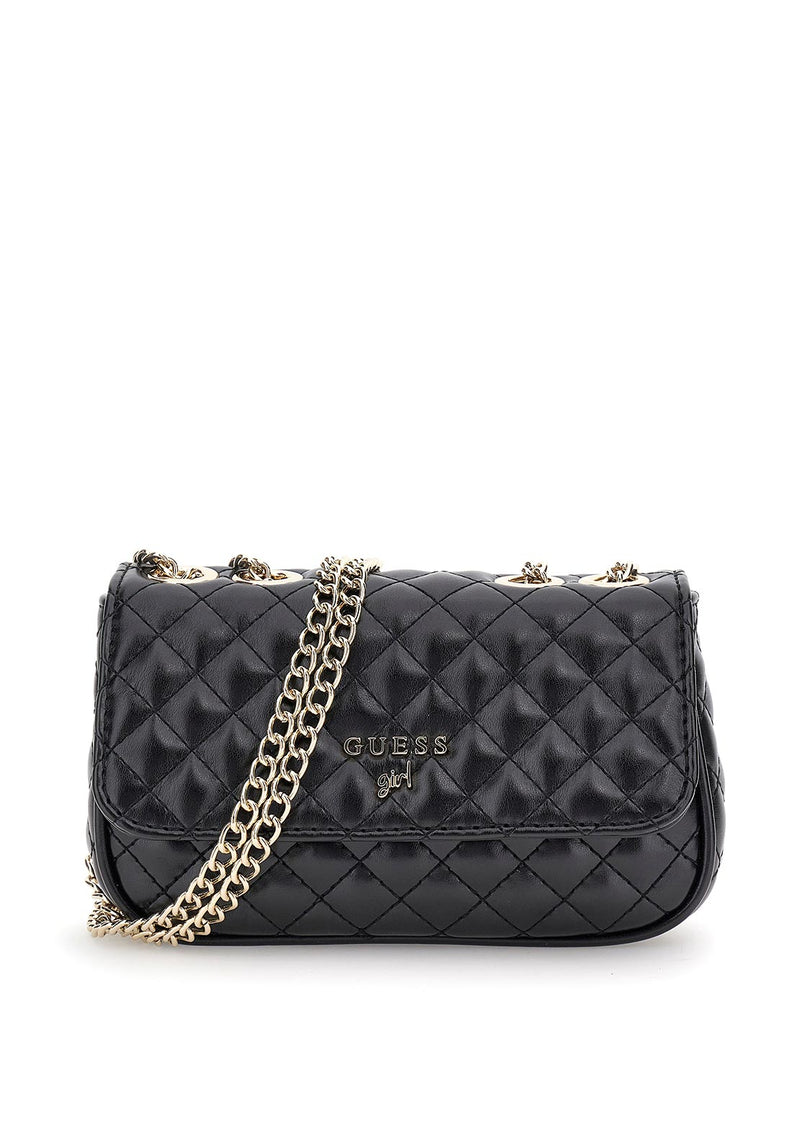 Guess Victoria Chain Shoulder Bag in Black