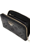 Guess Cresidia Medium Zip Around Wallet, Black