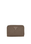 Guess Cresidia Medium Zip Around Wallet, Dark Taupe