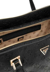 Guess Cresidia Logo Embossed Travel Bag, Black