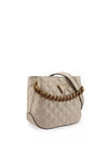 Guess Eire Small Quilted Bucket Bag, Almond