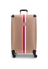 Guess Wilder Travel G Cube 28” Wheel Spinner Suitcase, Taupe Logo