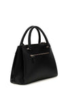 Guess Jorah Pebbled Faux Leather Satchel Grab Bag, Black