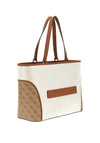 Guess Kerima 4G Logo Large Tote Bag, Natural Latte