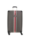 Guess Wilder G Cube 28” 8-Wheeler Spinner Suitcase, Grey and Red