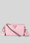 Guess Latona Quilted Mini Crossbody Bag, Pink