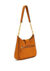 Guess Libera Suede Leather Shoulder Bag, Cognac