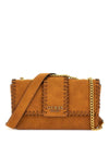 Guess Libera Suede Leather Crossbody Bag, Cognac