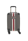 Guess Wilder G Cube 18” 8-Wheeler Spinner Suitcase, Grey and Red